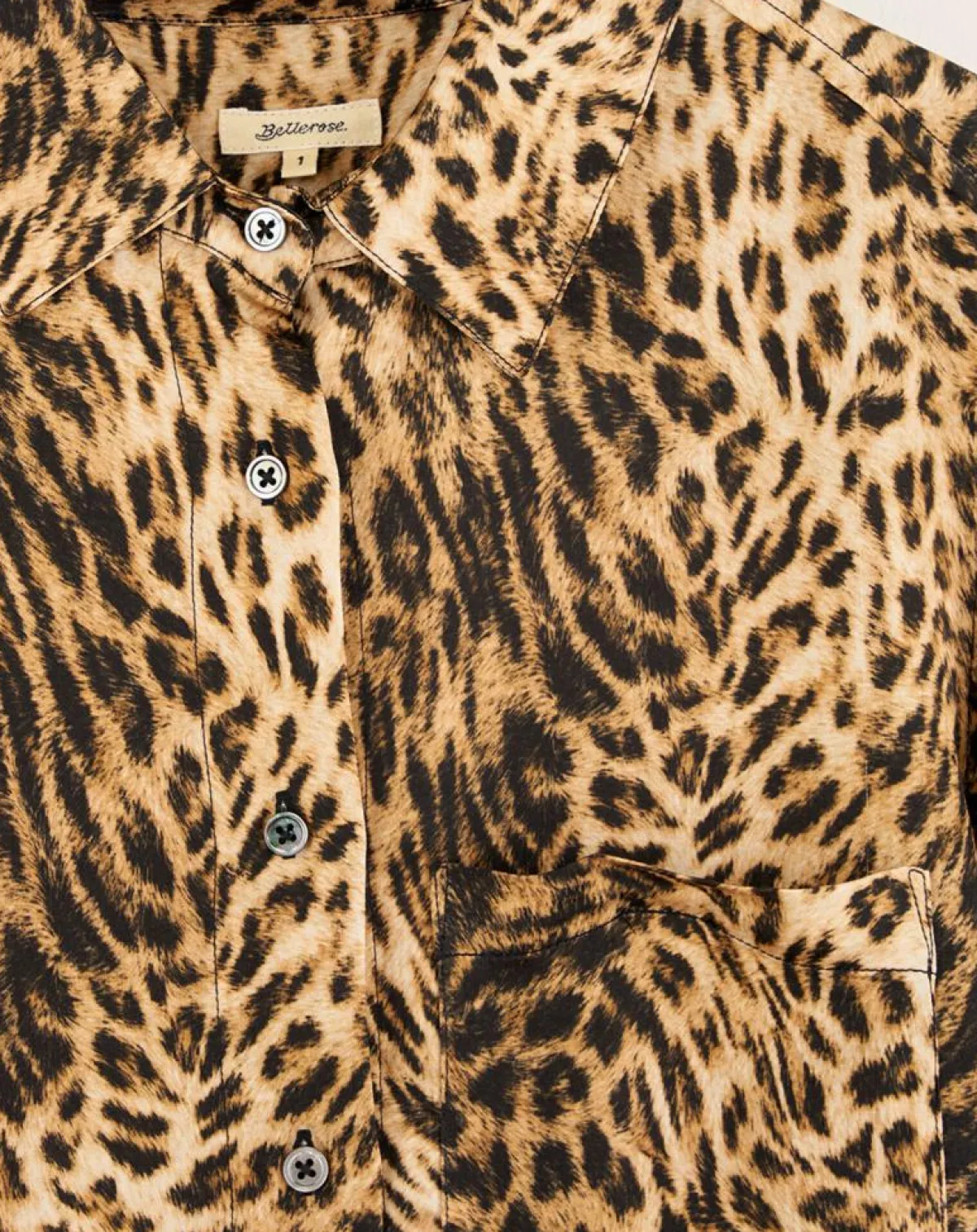 Bellerose Chemises|Chemise Pekin léopard marron
