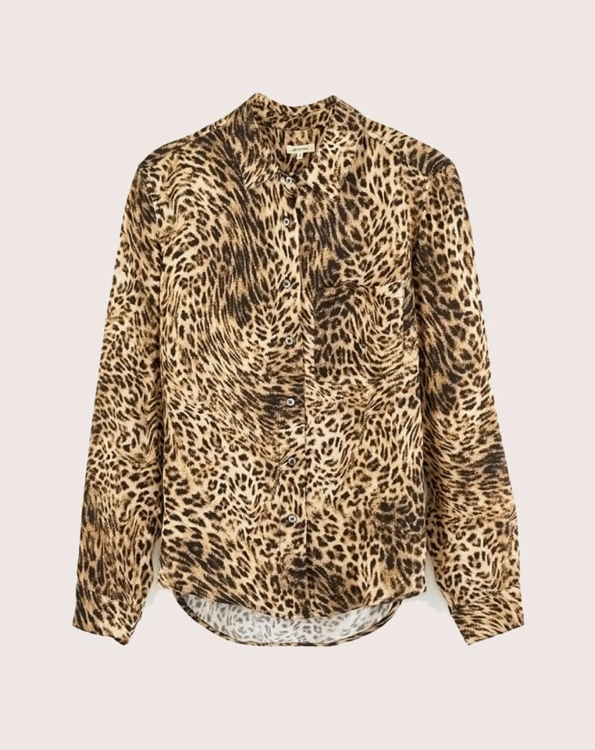 Bellerose Chemises|Chemise Pekin léopard marron