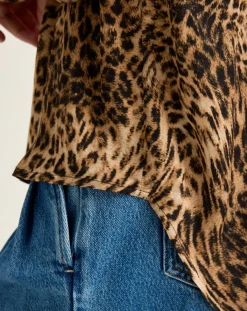 Bellerose Chemises|Chemise Pekin léopard marron