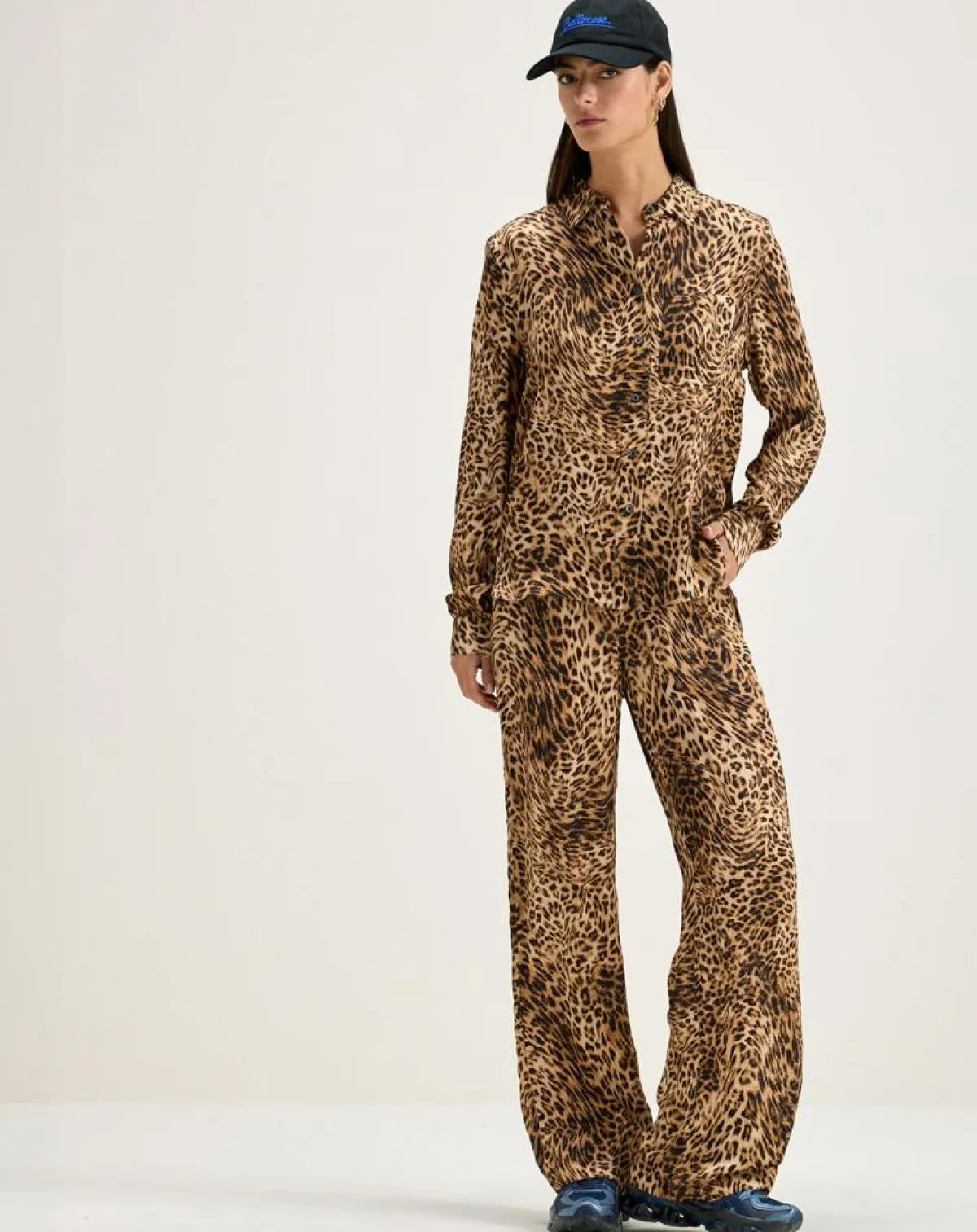 Bellerose Chemises|Chemise Pekin léopard marron