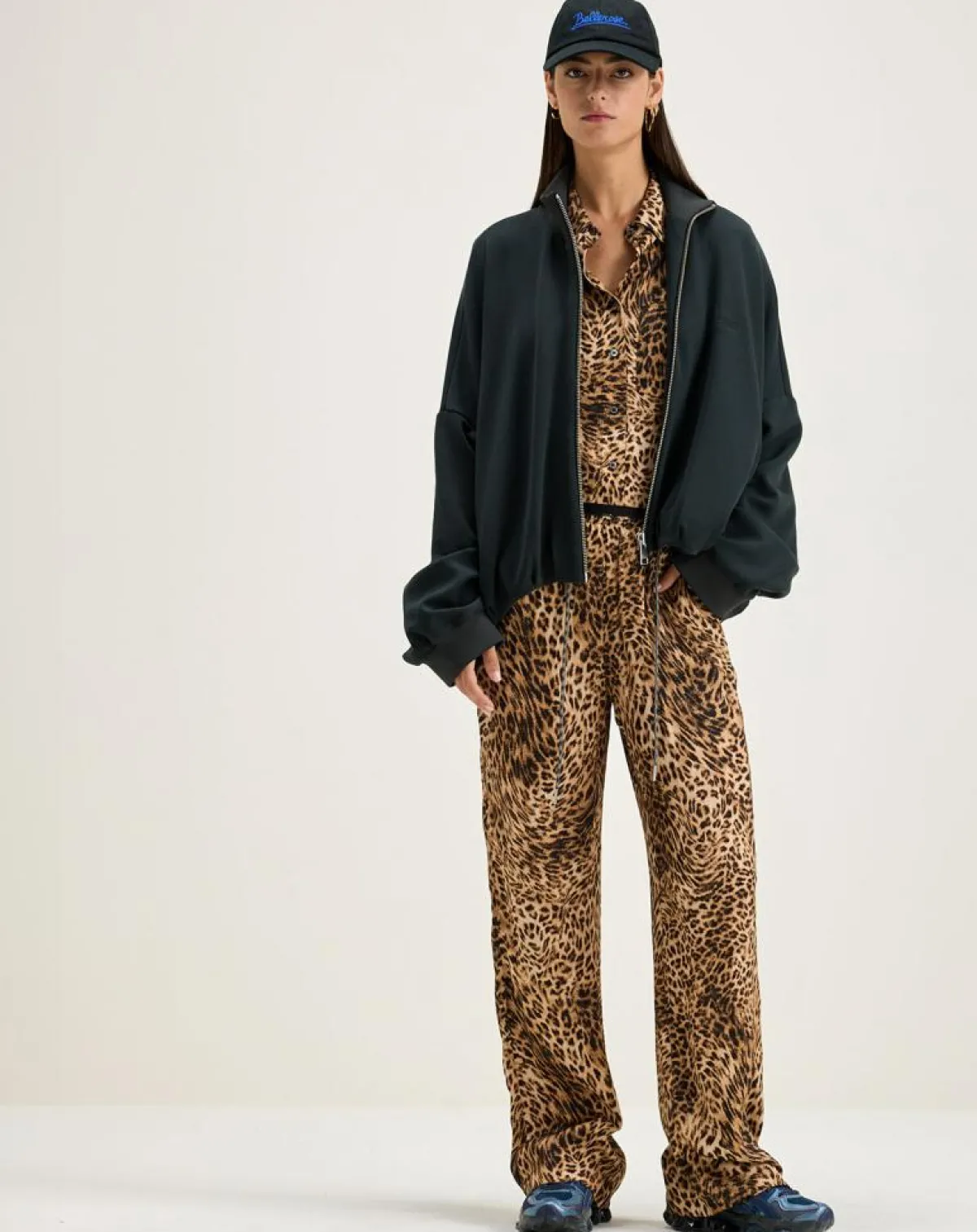 Bellerose Chemises|Chemise Pekin léopard marron