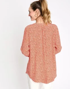 Esprit Chemises|Chemise print micro fleurs orange