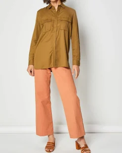 Swildens Chemises|Chemise Qamp kaki