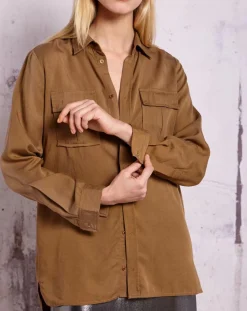 Swildens Chemises|Chemise Qamp kaki