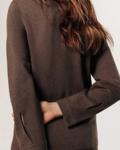 Rodier Chemises|Chemise Rachida poches poitrine marron havane