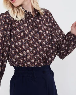 See u Soon Chemises|Chemise Rhubarbe imprimée coffee