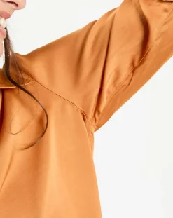 Lauren Vidal Tops Et Blouses|Chemise satinée Must cannelle