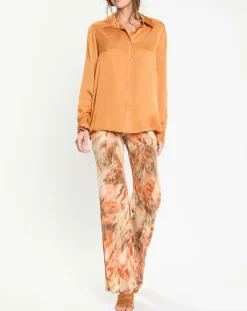 Lauren Vidal Tops Et Blouses|Chemise satinée Must cannelle