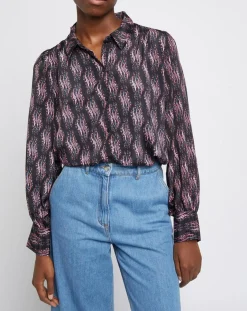 An'ge Chemises|Chemise Saturne imprimé lony noir