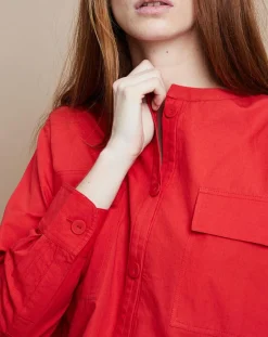 Mare di Latte Chemises|Chemise Sera Popeline rouge