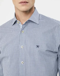 Hackett London Chemises|Chemise Slim Fit carreaux bleue