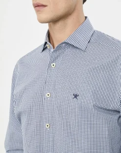 Hackett London Chemises|Chemise Slim Fit carreaux bleue