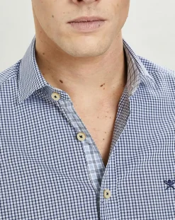 Hackett London Chemises|Chemise Slim Fit carreaux bleue