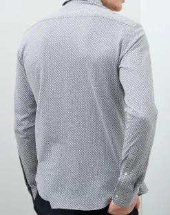 Hackett London Chemises|Chemise Slim Fit Mayfair gris