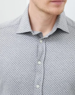 Hackett London Chemises|Chemise Slim Fit Mayfair gris