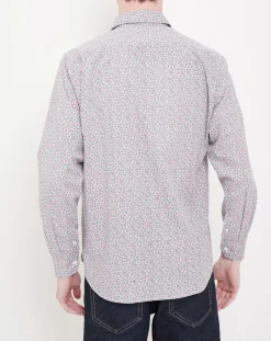 Hartford Chemises|Chemise Slim Fit Sammy imprimée beige/bleu/rouge