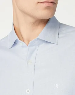 Hackett London Chemises|Chemise Slim Fit Texturée bleu clair