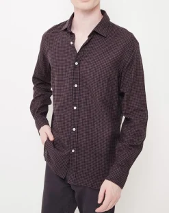 Hartford Chemises|Chemise Slim Sammy à carreaux marron/noir