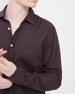 Hartford Chemises|Chemise Slim Sammy à carreaux marron/noir