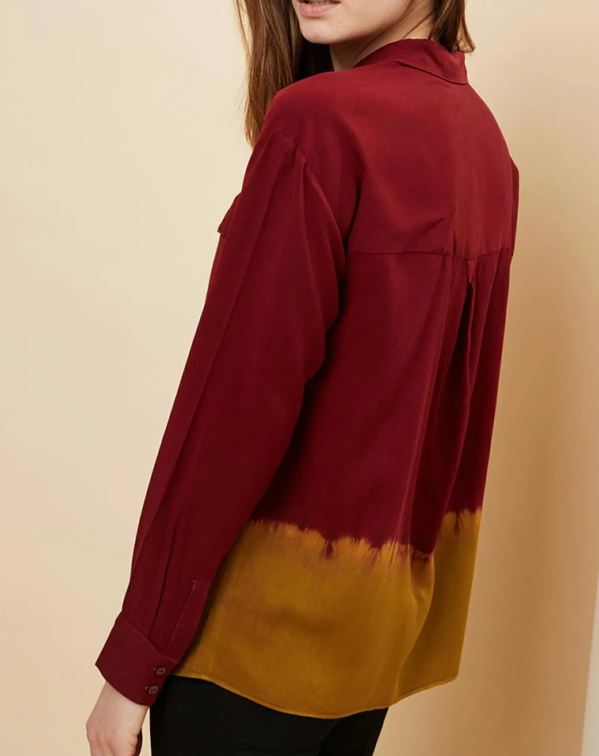 Idano Chemises|Chemise Teophane Bicolore bordeaux