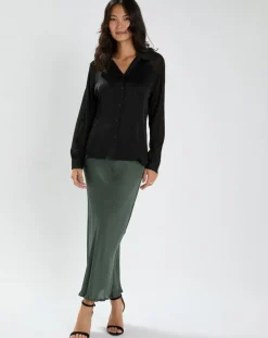 Lauren Vidal Chemises|Chemise Vega noire