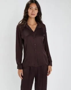Lauren Vidal Chemises|Chemise Vega raisin