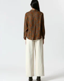 The Korner Chemises|Chemise Zoé gris/marron