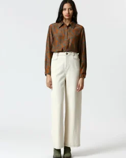 The Korner Chemises|Chemise Zoé gris/marron