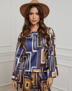 Alice & Charlotte Chemises|Chemisier Caroline marine