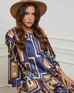 Alice & Charlotte Chemises|Chemisier Caroline marine