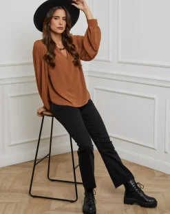 Alice & Charlotte Chemises|Chemisier Charlotte camel