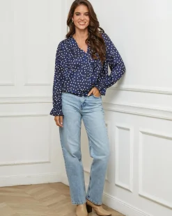 L'Armoire de Suzette Chemises|Chemisier Emma marine