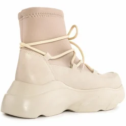 Lab78 Bottines|Chunky bottines beiges - Talon 6 cm