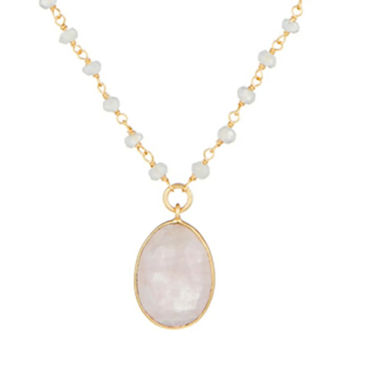 Moonstone Colliers|Collier Adassa Quartz en laiton doré