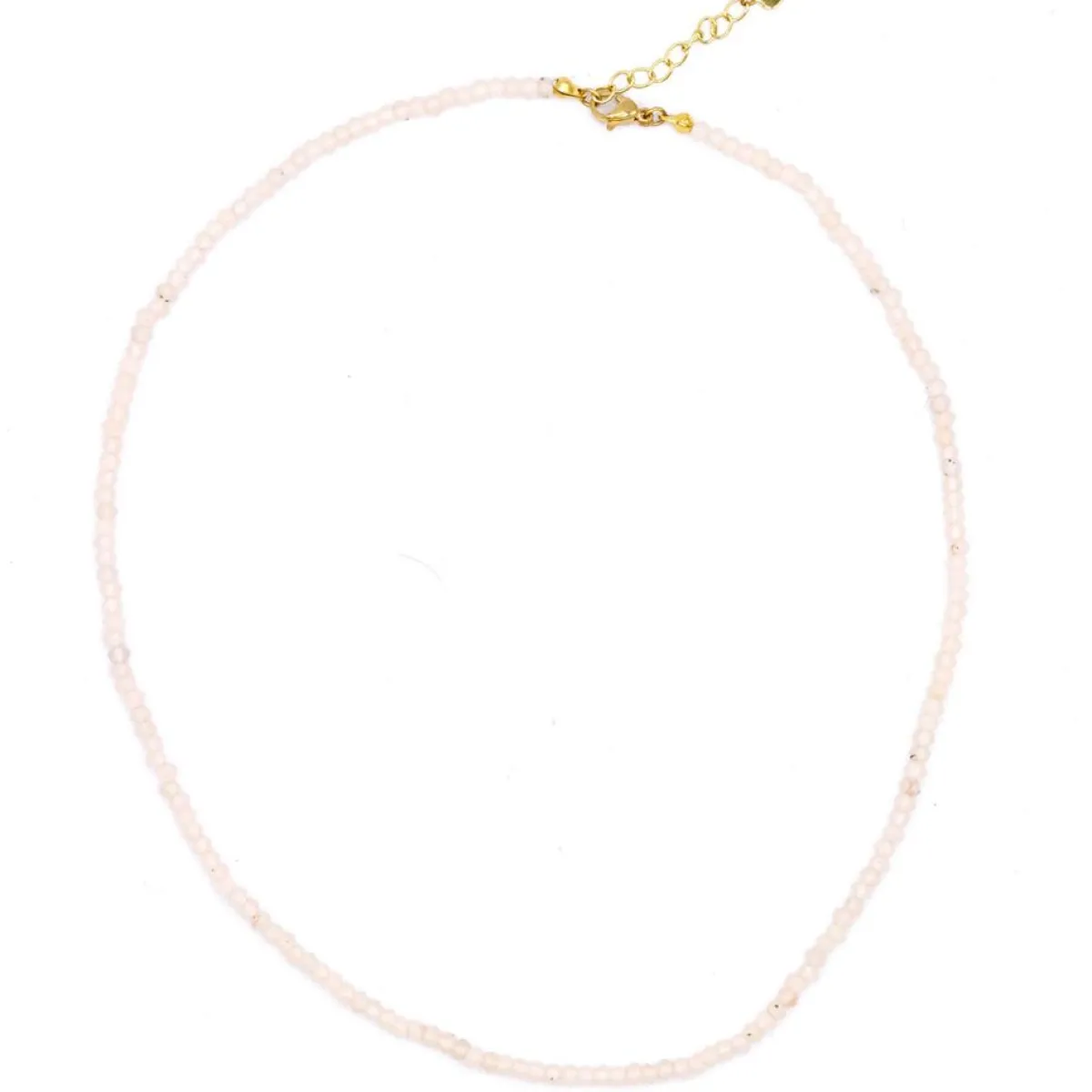 Moonstone Colliers|Collier Eléa Jade blanc en laiton doré