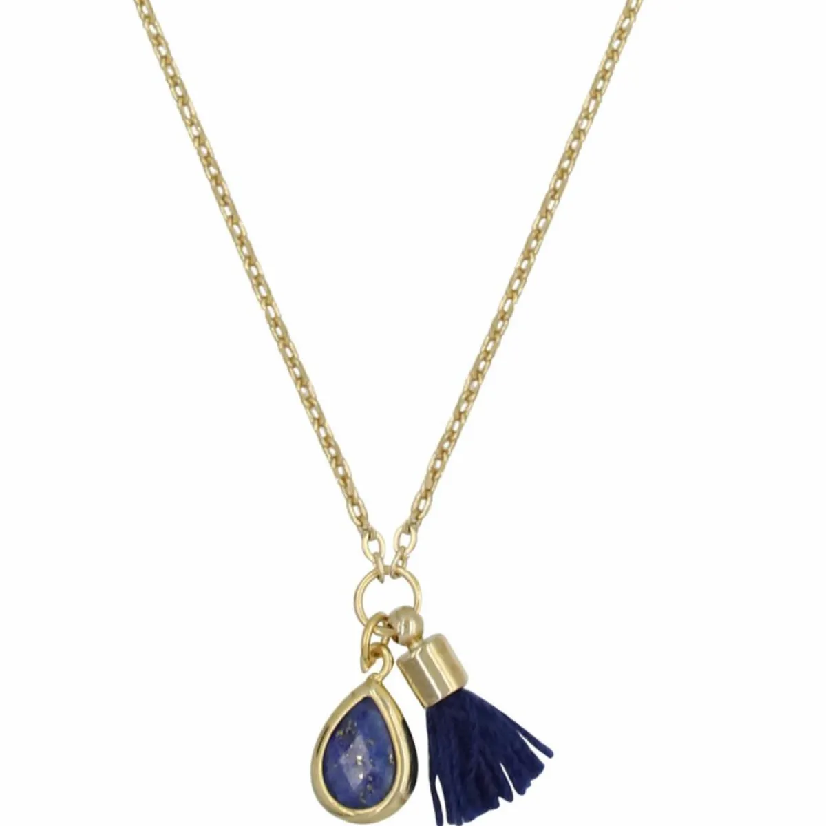 Moonstone Colliers|Collier Johanna Lapis bleu en laiton doré