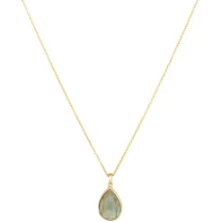 Moonstone Colliers|Collier Matéa Labradorite en laiton doré