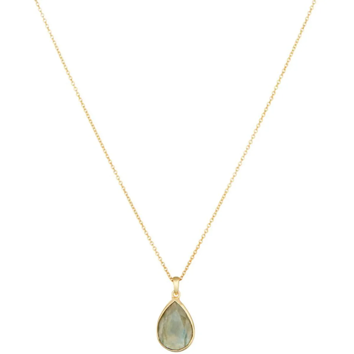 Moonstone Colliers|Collier Matéa Labradorite en laiton doré