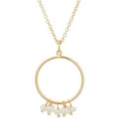 Moonstone Colliers|Collier Odine Perle en laiton doré