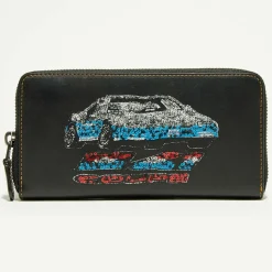 Coach Porte-Monnaie Et Portefeuilles|Compagnon en Cuir Accordion sequins noir - 9.9x18.9 cm