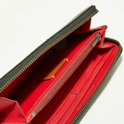 Coach Porte-Monnaie Et Portefeuilles|Compagnon en Cuir Accordion sequins noir - 9.9x18.9 cm