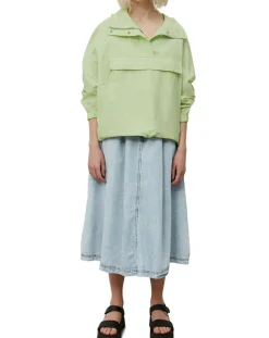 Marc O'Polo Vestes, Blousons|Coupe Vent à Capuche Grande Poche vert fluo