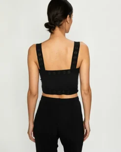 Huit Tops Et Blouses|Crop top Jeanne noir