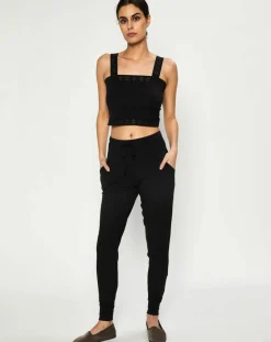 Huit Tops Et Blouses|Crop top Jeanne noir