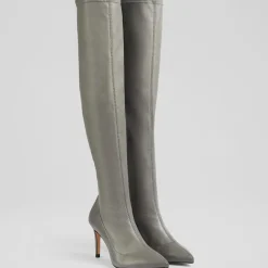 L.K. Bennett Bottes|Cuissardes Blake grises - Talon 8,5 cm