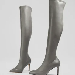 L.K. Bennett Bottes|Cuissardes Blake grises - Talon 8,5 cm