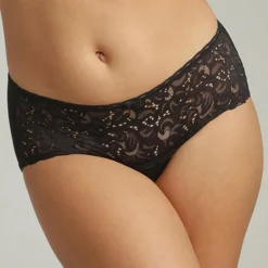 Playtex Lingerie, Nuit|Culotte Coeur Croisé Feminin Dentelle noire