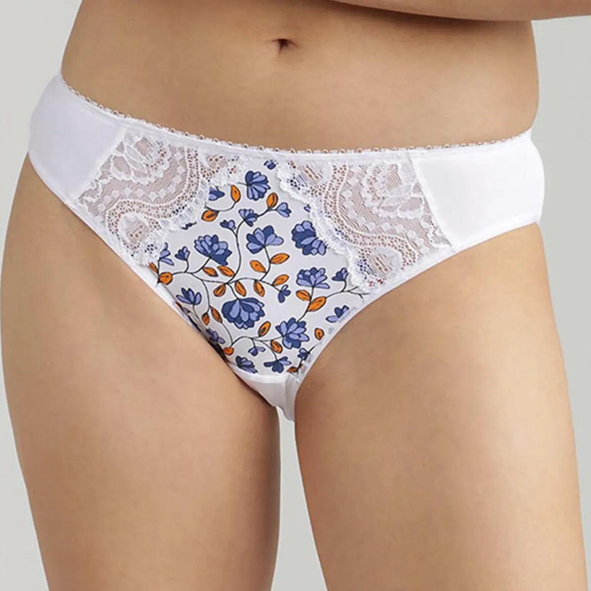 Playtex Lingerie, Nuit|Culotte Flower Elegance imprimé estival blanche