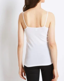Mare Lingerie, Nuit|Débardeur 100% Coton Fil d'Ecosse blanc