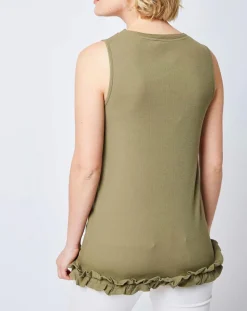 John Galliano T-Shirts|Débardeur à motif kaki/noir